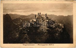 1917 Tátra, Magas-Tátra, Vysoké Tatry; Tengerszem csúcs. Polnisch Aladár kiadása / Rysy / Meeraugspitze / mountain peak (EK)