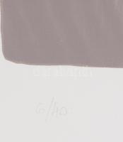 Frank Magda (1914-1997): Geometrikus kompozíció. Szitanyomat, papír, jelzett, számozott (6/40), Lapm...