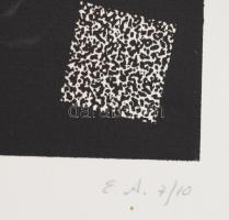 Joseph Kádár (1936-2019): Kompozíció. Szitanyomat, papír. Jelzett. Művészpéldány E.A./ 7/10. számozá...