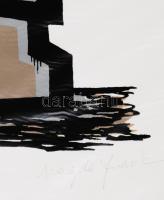 Frank Magda (1914-1997): Geometrikus kompozíció. Szitanyomat, papír, jelzett, számozott (6/40), Lapm...