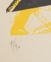 Hervé, Rodolf (1957-2000): Eiffel-torony. Szitanyomat, papír, jelzett, számozott 7/40 Lapméret 42x30...
