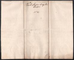 1815 Félegyháza, latin nyelvű egyházi okmány viaszpecséttel