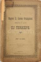 1893 Skrzeszewski Adolf: A Magyar Sz. Korona Országainak helység és vasúti új térképe. A legujabb hi...