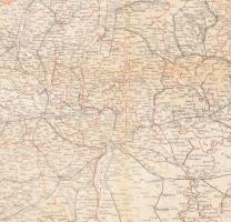 1893 Skrzeszewski Adolf: A Magyar Sz. Korona Országainak helység és vasúti új térképe. A legujabb hi...