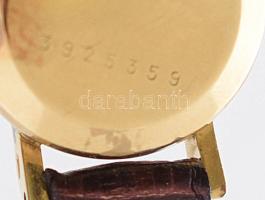 Eterna Eternamatic női automata karóra. Vastagon aranyozott jelzett, bőr szíjjal, működik 20 mm