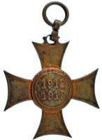 1913. "Mozgósítási Kereszt / 1912-1913-as Emlékkereszt" bronz kitüntetés mellszalag nélkül T:XF Hungary 1913. "Commemorative Cross, 1912-1913" bronze decoration without ribbon C:XF NMK 275.