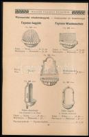 1885 Walser Ferenc Budapest vízművi osztály. Képes termék katalógus 72p