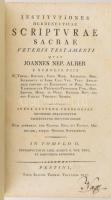 [Alber Nepomuk János (1753-1830)] Joannes Nepomuk Alber: Institutiones hermeneuticae scripturae sacrae veteris testamenti [...] II. köt. Pest, 1817, Trattner János Tamás, 470+(2) p. Latin nyelven. Kartonált papírkötésben, kissé viseltes, sérült borítóval, helyenként kissé foltos lapokkal.