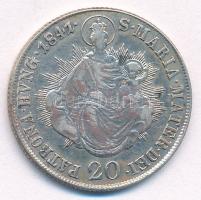 1841B 20kr Ag "V. Ferdinánd" T:XF,VF jusztírozott Huszár: 2081., Unger III.: 1419