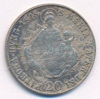 1848B 20kr Ag "V. Ferdinánd" T:VF juszt. / Hungary 1848B 20 Kreuzer Ag "Ferdinand V&q...