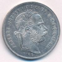 1879KB 1Ft Ag "Ferenc József / Középcímer" T:AU Adamo M15