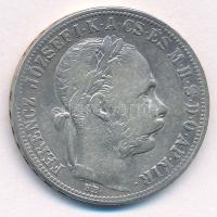 1891KB 1Ft Ag "Ferenc József / Barokk címer" T:VF patina Adamo M15