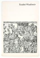 Frank János: Szabó Vladimir. Bp., 1976, Corvina, 8 p.+12 t (ofszet reprodukciók). Magyar, angol, francia, és német nyelven. Kiadói papír mappa, a gerincen apró sérüléssel, a mappán kis folttal.