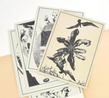 Csáji Attila: Ifjú szívekben élek: 23 rajz Ady Endre verseihez. Bp., 1977, Magvető. Kiadói papír map...