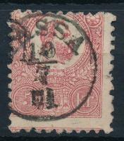 1871 Kőnyomat jó minőségű 5kr IV. tipus képbe fogazva "(K)ASSA" (10.000)