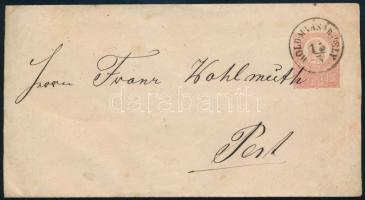 ~1873 5kr díjjegyes boríték "HOLD.M.VÁSÁRHELY" - Pest