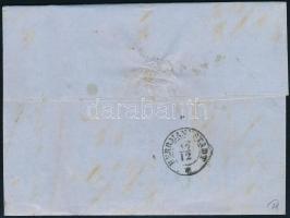 6kr MP III levélen, teljes tartalommal "CLAUS(ENBURG)" - Hermannstadt 6kr type MP III on c...
