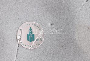 Angyal figurális porcelán gyertyatartó, jelzett, m: 25,5 cm