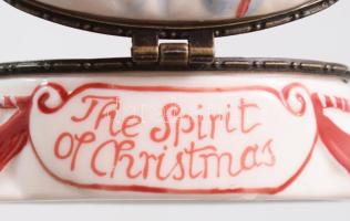 Villeroy &amp; Boch karácsonyi porcelán ékszertartó, jelzett, hibátlan, m: 10 cm