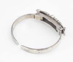 Ezüst (Ag) karkötő, jelzett, markazit kövekkel, bruttó 20g