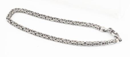 Ezüst (Ag) olasz nyaklánc és karkötő, jelzett, h: 55 cm, 20 cm, 45g