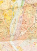 1927 Budapest székesfőváros térképe, 1 : 25.000, Bp., M. Kir. Állami Térképészet, sérülésekkel, raga...