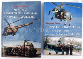 Kenyeres Dénes: Könnyűhelikopterek története a magyar haderőben + Kenyeres Dénes: MI-" típusú helikopterek alkalmazása a magyar hadseregben. Kiadói kartonált és papírkötés, jó állapotban.