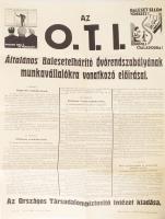 ca 1935 OTI Baleset ellen védekezz! OTI általános balesethárító óvorendszabályának munkavállalókra vonatkozó előírásai. Plakát 46x60 cm