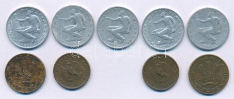 1946. 20f tombak (2x) + 1947-1950. 10f tombak (2xklf) + 1948-1965. 50f Al (5db, 3xklf) T:XF-F