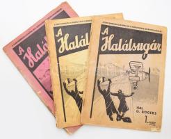 Hal. G. Rogers: A halálsugár. 1-5. füzet. Bp., Magyarország Napilap,(Athenaeum-ny.), Szakadozott, kissé sérült kiadói papírborítókban.