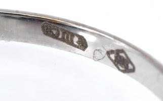 Arany (Au) 14K gyűrű opál és gyémánt kövekkel, jelzett, certifikáttal, méret: 56, bruttó: 1,96 g