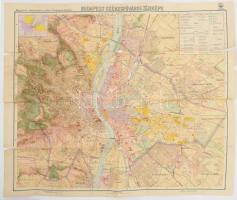 1928 Budapest székesfőváros térképe utcajegyzékkel, tartalma: Budapest szfv. térképe, Bp. belterülete, Bp. és környéke, utcái, középületei, stb., kiadja: M. KIir. Állami Térképészet