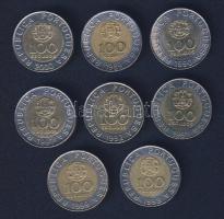 Portugália 1989-2000. 100Esc "Pedro Nunez" (8x) mind klf évszámmal T:1/2,2 ph.