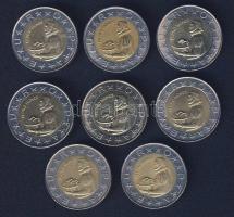 Portugália 1989-2000. 100Esc "Pedro Nunez" (8x) mind klf évszámmal T:1/2,2 ph