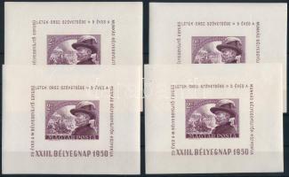 1950 Bélyegnap (23.) - Bem 4 db blokk (48.000)