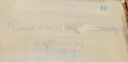 Máriási Masznyik Iván (1928-1997): Cseppkőbarlang. Olaj, farost, jelezve balra lent, hátoldalon Mári...