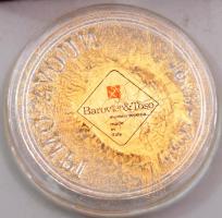 Barovier &amp; Toso Murano Venezia jubileumi aranyporos üvegplakett, certifikáttal, tokban, hibá...