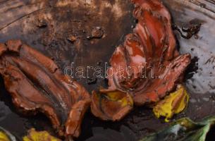 TJ jelzéssel: Hatalmas iparművész kerámia falidísz, jelzett, hibátlan, d: 46 cm /// KIZÁRÓLAG SZEMÉL...