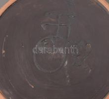 TJ jelzéssel: Hatalmas iparművész kerámia falidísz, jelzett, hibátlan, d: 46 cm /// KIZÁRÓLAG SZEMÉL...