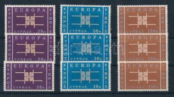 Ciprus 1963 Europa CEPT 3 db sor Mi 225-227 (Mi EUR 120.-)