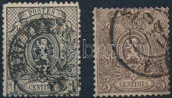 Belgium 1866 Mi 20, 22 (min Mi EUR 104,-)