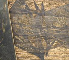 Diskay Lenke (1924-1980): 5 db fa nyomódúc, egyik hátoldalán jelzett, részben sérült, 45,5x35 és 52×...