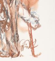 Győri István (1957 - ): Az erdő misztériuma (cím nélkül). Pasztell, karton, jelzett, 100×70 cm