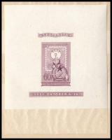 1951 Luxus minőségű Lila blokkpár eredeti postai tokban, hozzá a szervezők köszönő kártyája. (900.000+++)