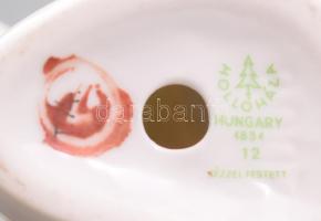 2 db Hollóházi porcelán liba. Kézzel festett, jelzett, kis kopással 18 cm