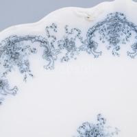 Savoy angol sültes tál, Máz alatti kék festéssel, jelzett, kopással 43x33 cm