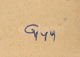 Gyarmathy Tihamér (1915-2005): Absztrakt női akt (cím nélkül), 1949 (?). Tus, papír, jelzett. 30x21 ...