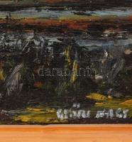 Győri Nagy Sándor (-): Monori tanya. Olaj, farost, jelzett, fakeretben, 25×40 cm