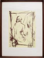 Olvashatatlan (Nagy?) jelzéssel: Pár (női hátakt). Szitanyomat, papír, jelzett, számozott (71/100), ...