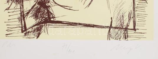 Olvashatatlan (Nagy?) jelzéssel: Pár (női hátakt). Szitanyomat, papír, jelzett, számozott (71/100), ...